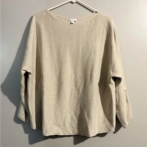 J Jill Lace Up Back Oatmeal
Pullover Cotton Blend Boat Neck
Peasant Casual